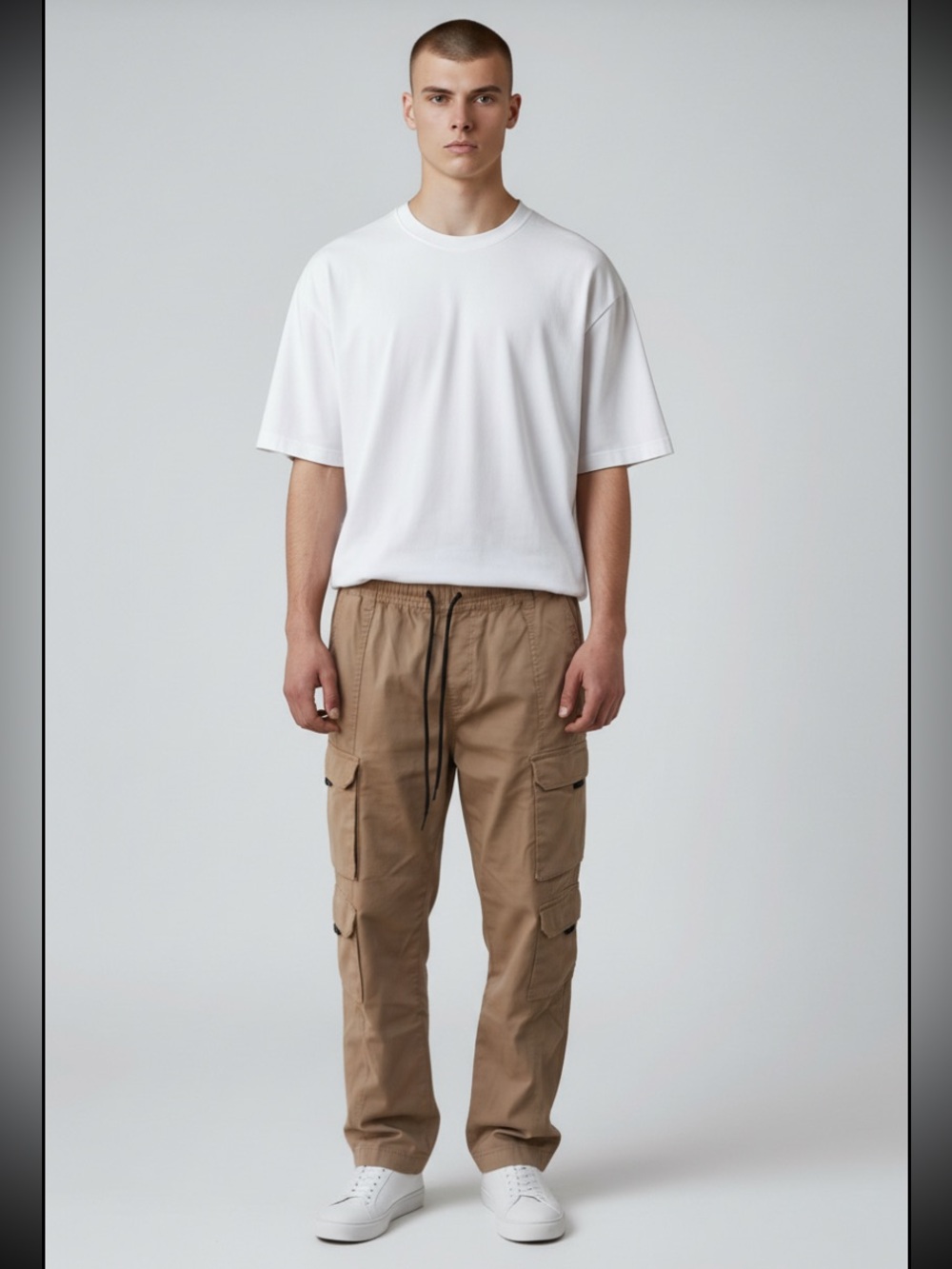 Pacsun tan loose fit cargo pants, men’s cargo pants